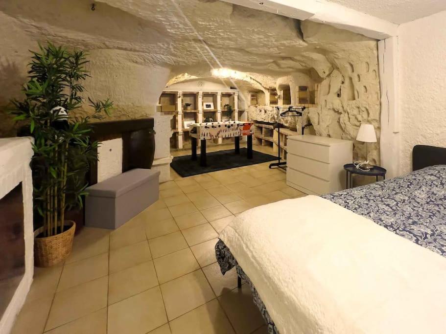 Maison Semi-Troglodyte Avec 4 Velos Rochecorbon Extérieur photo